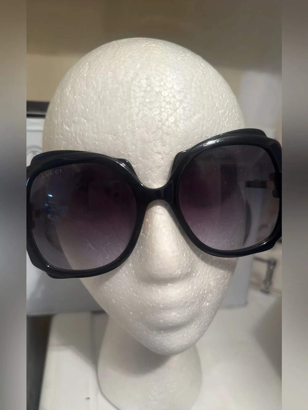 Gucci Oversized Square Sunglasses in Black with Gradient Lenses